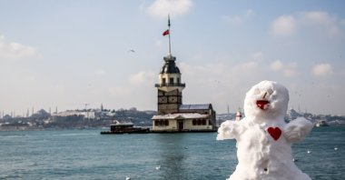 An undated file photo shows the Maiden Tower from the Asian side of Istanbul, Türkiye (DHA Photo)
