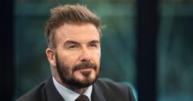Former England&#039;s football player David Beckham attends a meeting in Davos, Switzerland, Jan. 21, 2025. (AFP Photo)