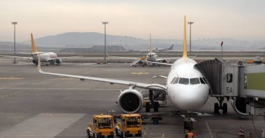 Pegasus Airlines aircraft are seen at Istanbul Sabiha Gökçen International Airport, Istanbul, Türkiye, March 26, 2023. (Reuters Photo)