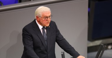 German President Frank-Walter Steinmeier speaks at the lower house of the parliament Bundestag, in Berlin, Germany, Jan. 29, 2025. (Reuters File Photo)
