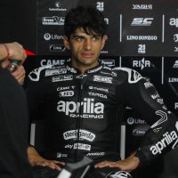 Spanish MotoGP rider Jorge Martin of Aprilia Racing reacts in his team&#039;s garage during official pre-season testing, Sepang, Malaysia, Feb. 5, 2025. (EPA Photo)