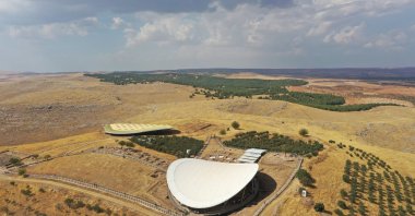 An aerial view of the archaeological site Göbeklitepe, Şanlıurfa, Türkiye, Sept. 18, 2024. (AA Photo)