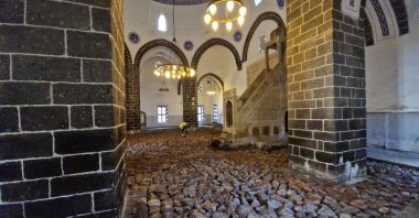 The restored interior of one of the damaged historic buildings overseen by the Directorate of Foundations, Diyarbakır, southeastern Türkiye, Feb. 4, 2025. (DHA Photo)
