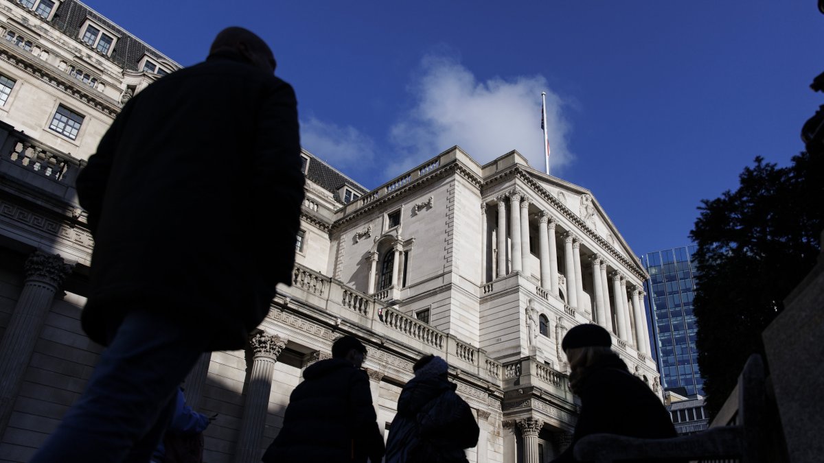 The Bank of England (BoE) building, London, U.K., Feb. 6, 2025. (EPA Photo)
