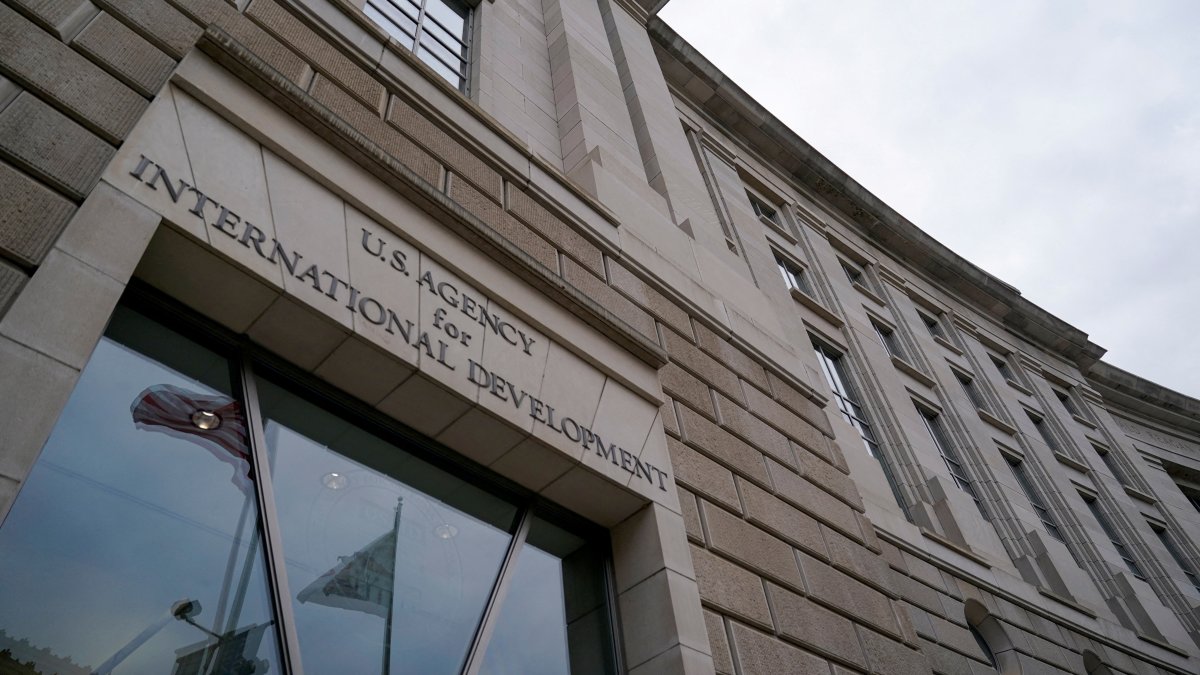 The USAID building sits closed to employees after a memo was issued advising agency personnel to work remotely, in Washington, D.C., U.S., Feb. 3, 2025. (Reuters Photo)