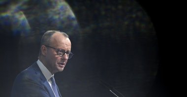 CDU party leader and top candidate for chancellor, Friedrich Merz, speaks during the 37. Federal Party Convention of the Christian Democratic Union (CDU) ahead of the upcoming 2025 general election in Berlin, Germany, Feb. 3, 2025. (Reuters Photo)