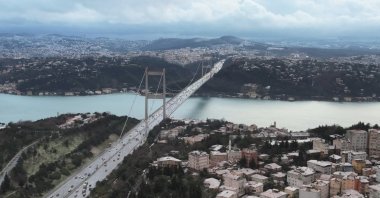An aerial view of the country&#039;s largest metropolis, where 200 operations were conducted in January to tackle terrorism, Istanbul, Türkiye, Feb. 7, 2025. (DHA Photo)