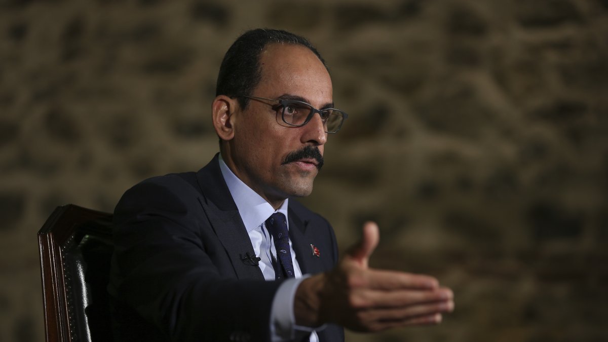 Ibrahim Kalın speaks in an interview in Istanbul, Türkiye, Oct. 19, 2019. (AP Photo)