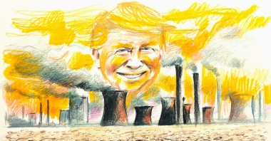 &quot;As in many other areas, Trump&#039;s confrontational approach to environmental policies is expected to exacerbate existing vulnerabilities within the global system, further destabilizing its already fragile nature.&quot; (Illustration by Erhan Yalvaç)