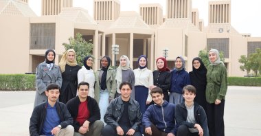Turkish students pursuing undergraduate studies at Qatar University through a cooperation agreement, Doha, Qatar. (AA Photo)