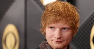 Ed Sheeran poses on the red carpet as he attends the 66th Annual Grammy Awards in Los Angeles, California, U.S., Feb. 4, 2024. (Reuters Photo)