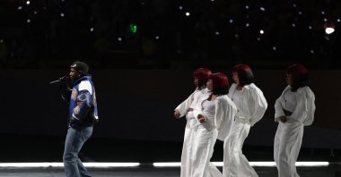 Kendrick Lamar performs during the halftime show in New Orleans, Louisiana, U.S., Feb. 9, 2025. (Reuters Photo)