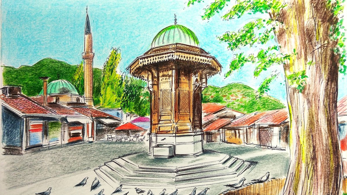 &quot;Türkiye has been actively involved in efforts to resolve tensions in Bosnia, often supporting the Bosniak population and advocating for a U.S.-sponsored power-sharing arrangement among the country’s ethnic groups.&quot;  (ıllustration by Erhan Yalvaç)