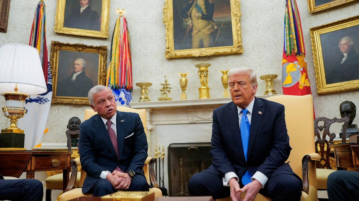 U.S. President Donald Trump meets with Jordan&amp;#039;s King Abdullah in the Oval Office at the White House in Washington, U.S., Feb. 11, 2025. (Reuters Photo)