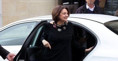 Under-Secretary-General for Political and Peace Building Affairs Rosemary DiCarlo arrives for a meeting with Greek Cypriot administration head Nikos Christodoulides, Lefkoşa (Nicosia), Greek Cyprus, Feb. 10, 2025.  (Reuters Photo)