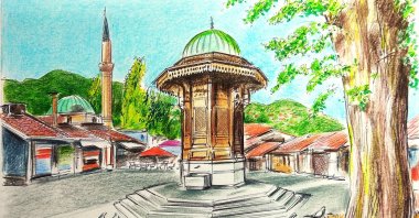 &quot;Türkiye has been actively involved in efforts to resolve tensions in Bosnia, often supporting the Bosniak population and advocating for a U.S.-sponsored power-sharing arrangement among the country’s ethnic groups.&quot;  (ıllustration by Erhan Yalvaç)