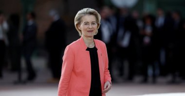 European Commission President Ursula von der Leyen arrives to attend the Artificial Intelligence Action Summit, Paris, France, Feb. 11, 2025. (Reuters Photo)