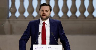 U.S. Vice President JD Vance delivers a speech during the plenary session of the Artificial Intelligence Action Summit at the Grand Palais, Paris, France, Feb. 11, 2025. (Reuters Photo)