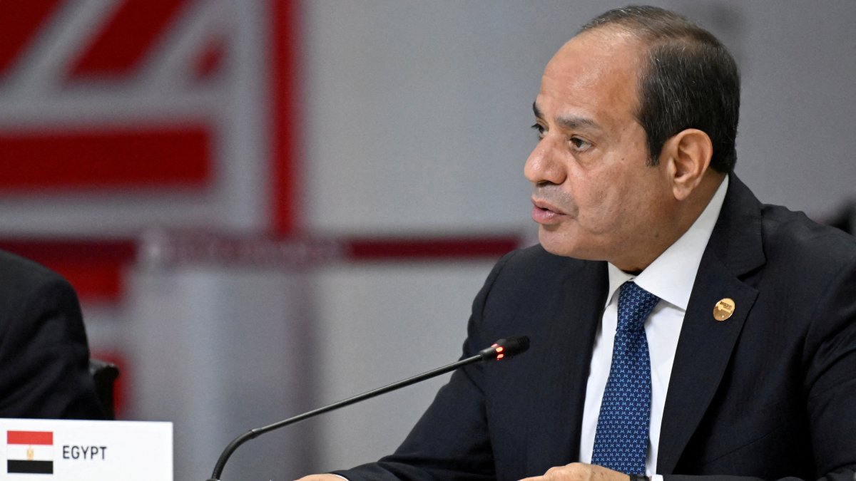 Egyptian President Abdel-Fattah el-Sissi attends a summit in Kazan, Russia, Oct. 23, 2024. (Reuters Photo)