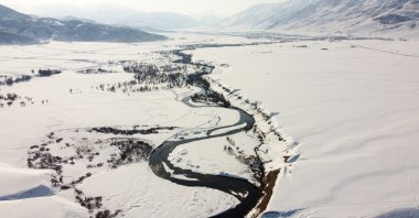 Snow covers Munzur Valley National Park and its surroundings in Ovacık, Tunceli, Türkiye, Feb. 9, 2025. (AA Photo)