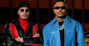 Musicians Apache 207 (L) and Luciano pose for a photo. (Courtesy of Hakan Uç)