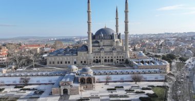 A general view of the historic Selimiye Mosque in Edirne, northwestern Türkiye, Feb. 13, 2025. (AA Photo)