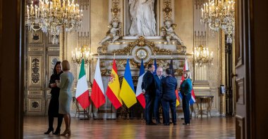 Several European leaders seen attends a program in Paris, France, Feb. 12, 2025. (AFP Photo)