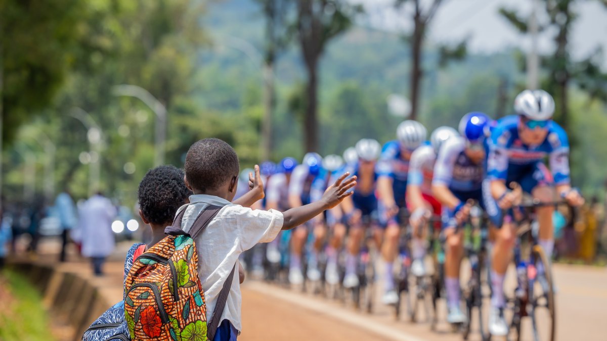 Cyclists from around the world participate in the 16th Tour of Rwanda, Kigali, Rwanda, Feb. 20, 2024. (Reuters Photo)