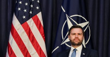 U.S. Vice President JD Vance participates in a bilateral meeting with NATO Secretary General Mark Rutte, Munich, Germany, Feb. 14, 2025. (Reuters Photo)