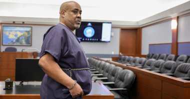 Duane Davis arrives in a court for a hearing on a motion to dismiss all charges in his case filed by his attorney Carl E.G. Arnold at the Regional Justice Center in Las Vegas, Nevada, U.S., Jan. 21, 2025. (AFP Photo)