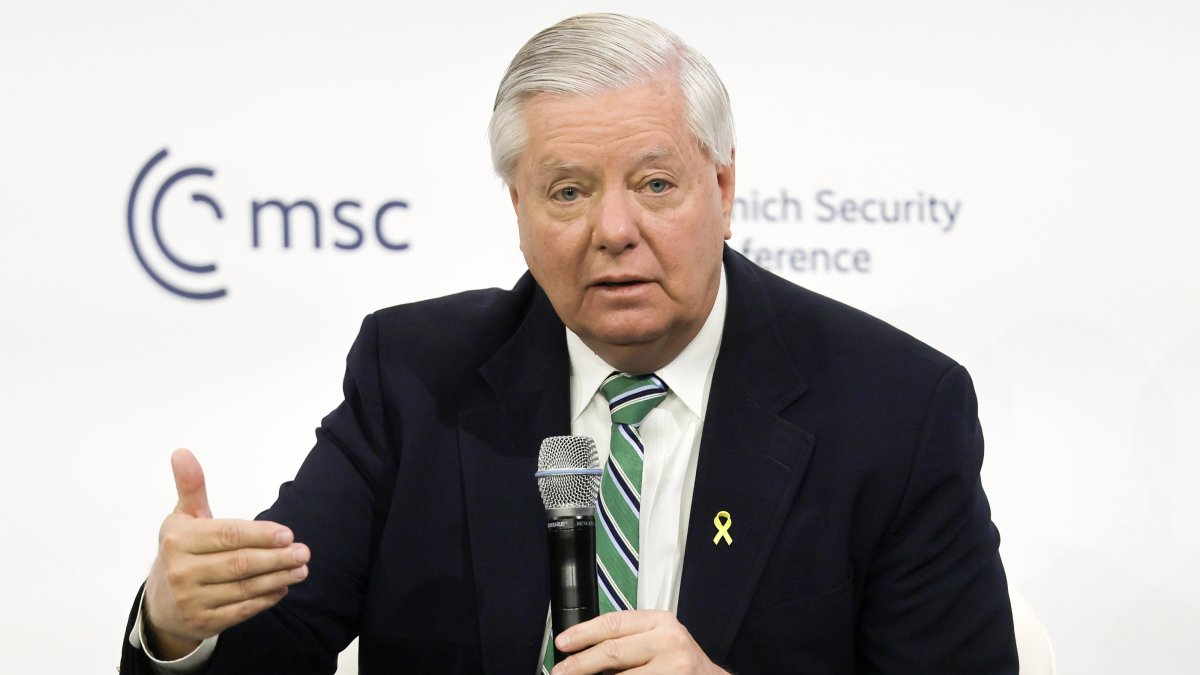 U.S. Senator Lindsey Graham speaks during the 61st Munich Security Conference (MSC), Munich, Germany, Feb. 15, 2025. (EPA Photo)