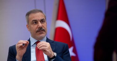 Foreign Minister Hakan Fidan speaks to TRT World at the Munich Security Conference, Munich, Germany, Feb. 16, 2025. (AA Photo)