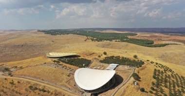 An aerial view of the archaeological site Göbeklitepe, Şanlıurfa, Türkiye, Sept. 18, 2024. (AA Photo)