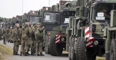 Air Defense Missile Group 24 begins moving the first two of three committed Patriot air defense missile squadrons from Germany to Poland, Gnoien, Germany, Jan. 23, 2023. (AP Photo)