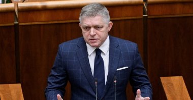 Slovakia's Prime Minister Robert Fico attends a parliamentary session during a no-confidence vote against his government, in Bratislava, Slovakia, Jan. 21, 2025. (Reuters File Photo)