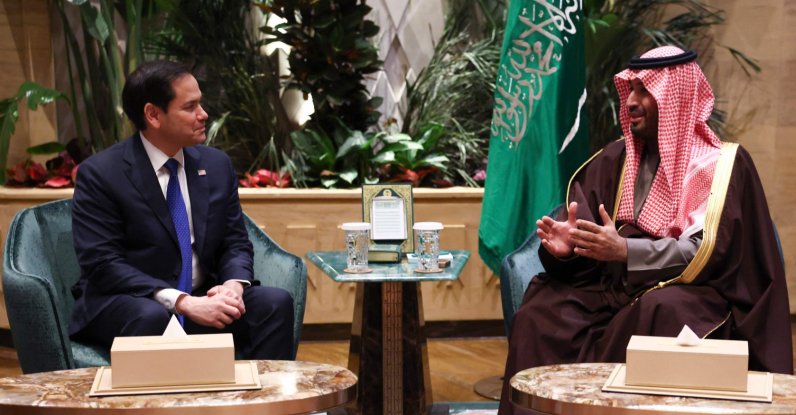 U.S. Secretary of State Marco Rubio (L) meets with Saudi Arabia's Crown Prince Mohammed bin Salman in Riyadh, Saudi Arabia, Feb. 17, 2025. (AFP Photo)
