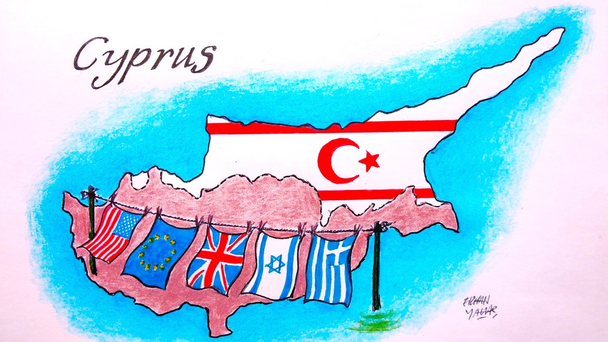 &quot;A two-state solution remains the only viable alternative for safeguarding Türkiye’s security and geopolitical interests, as well as protecting the Turkish population on the island from potential eradication – an outcome nearly realized half a century ago during the attempted massacres by Greek Cypriots.&quot; (Illustration by Erhan Yalvaç)
