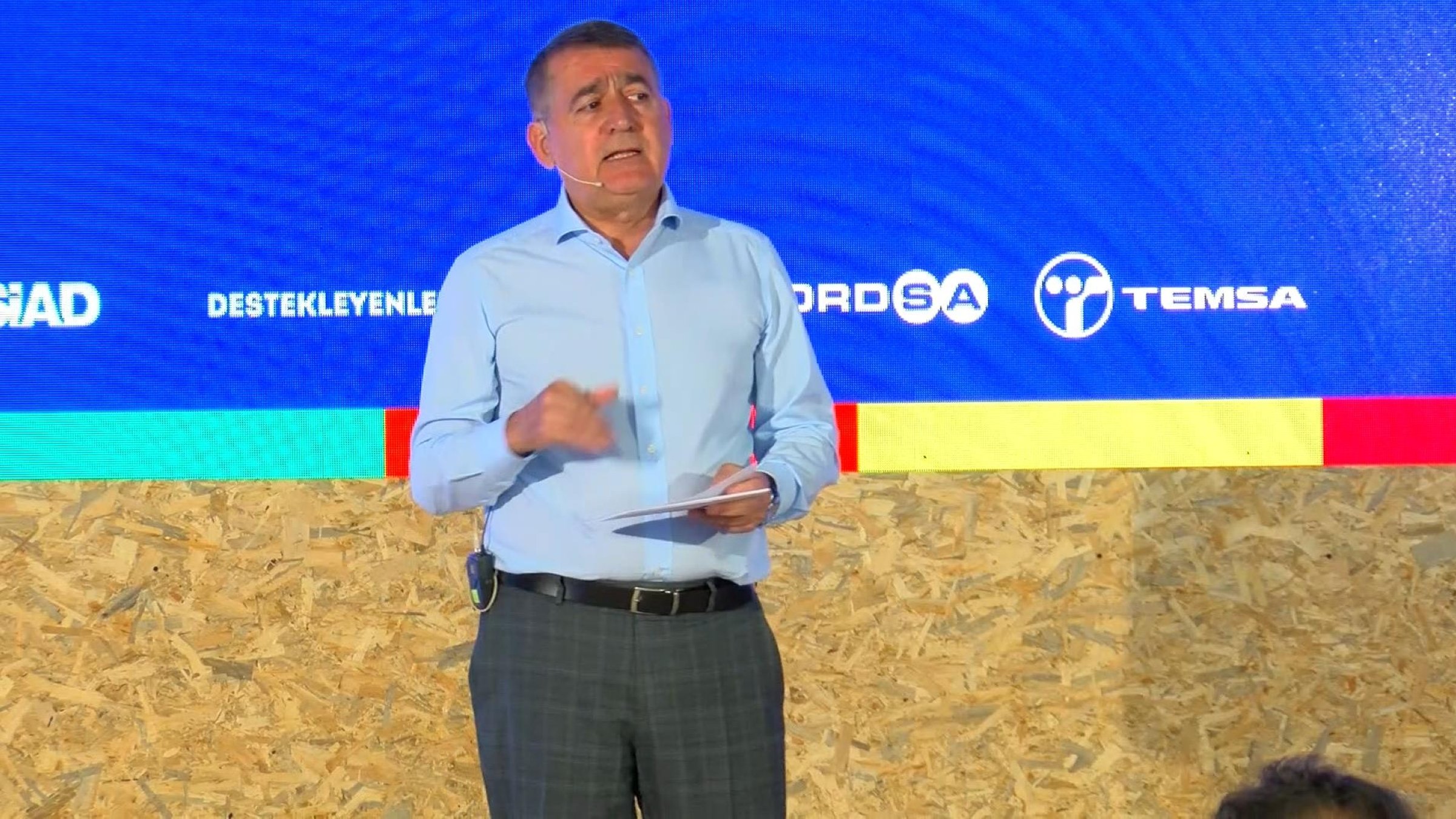 This file photo shows Orhan Turan, chair of the Turkish Industry and Business Association (TÜSIAD) speaking during an event. (DHA Photo)