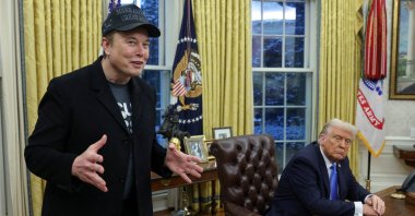 Elon Musk speaks next to U.S. President Donald Trump in the Oval Office of the White House, Washington, U.S., Feb. 11, 2025. (Reuters Photo)