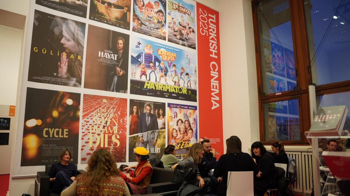 The Türkiye stand hosted numerous producers, directors and film professionals at the 75th Berlinale, Berlin, Germany, Feb. 20, 2025. (AA Photo)