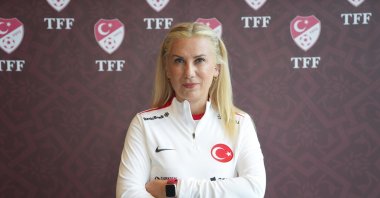 Türkiye's women's national football team coach Necla Güngör Kırağası poses for a photo at the Riva’s Hasan Doğan National Teams Camp, Istanbul, Türkiye, Feb. 17, 2025. (AA Photo)