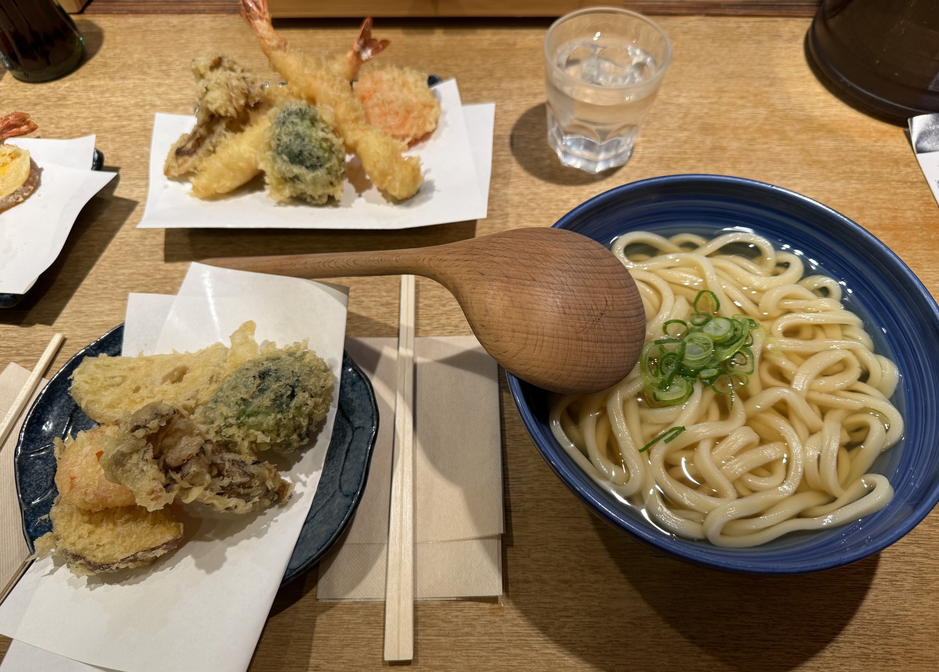A selection of traditional Japanese foods on the table at Shin Udon restaurant, Tokyo, Japan, Jan. 13, 2025. (Photo by İlker Topdemir)