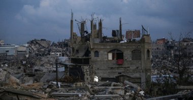 Destroyed houses amid a cease-fire between Israel and Hamas, Jabaliya, Gaza Strip, Palestine, Feb. 19, 2025. (EPA Photo)