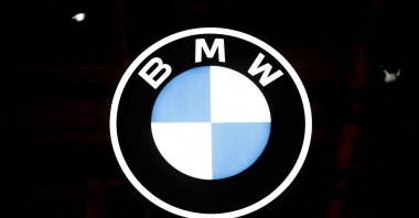 A BMW logo is seen on media day at the 2024 Paris Auto Show in Paris, France, Oct. 14, 2024. (Reuters Photo)
