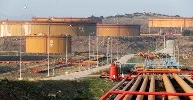 A general view of oil tanks at Türkiye&#039;s Mediterranean port of Ceyhan, some 70 kilometers (43.5 miles) from Adana province, southern Türkiye, Feb. 19, 2014. (Reuters Photo)