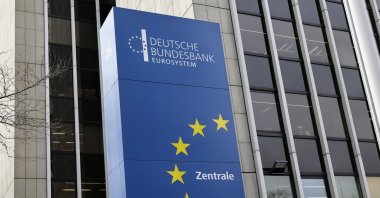 An exterior view of the Bundesbank office tower in Frankfurt am Main, Germany, Feb. 25, 2025. (EPA Photo)