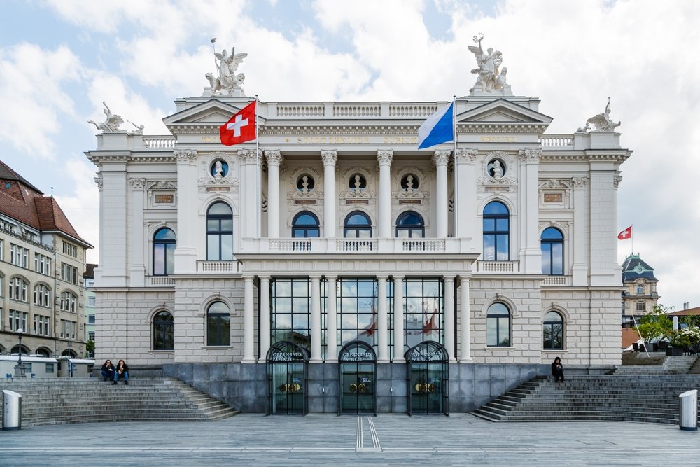 An exterior view of the Zurich Opera House (Opernhaus), Zurich, Switzerland, May 15, 2016. (Shutterstock Photo)