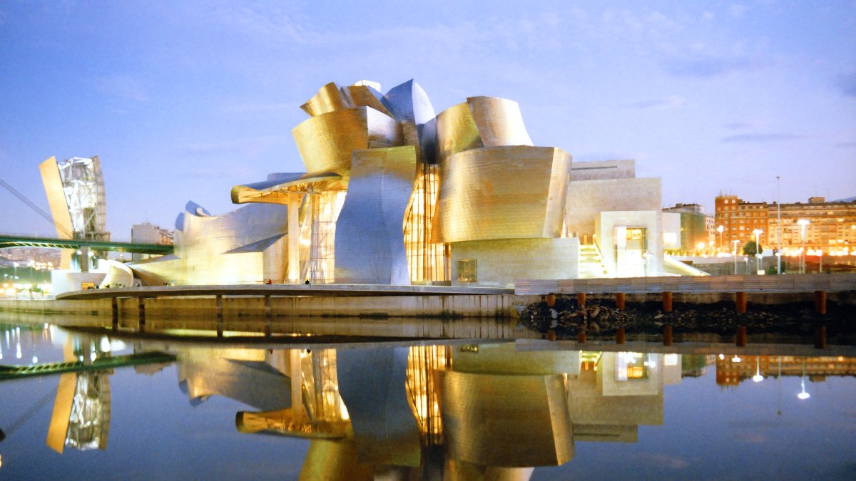 The Guggenheim Museum Bilbao, designed by Canadian-American architect Frank Gehry, is a museum of modern and contemporary art, Bilbao, Spain. (Shutterstock Photo)