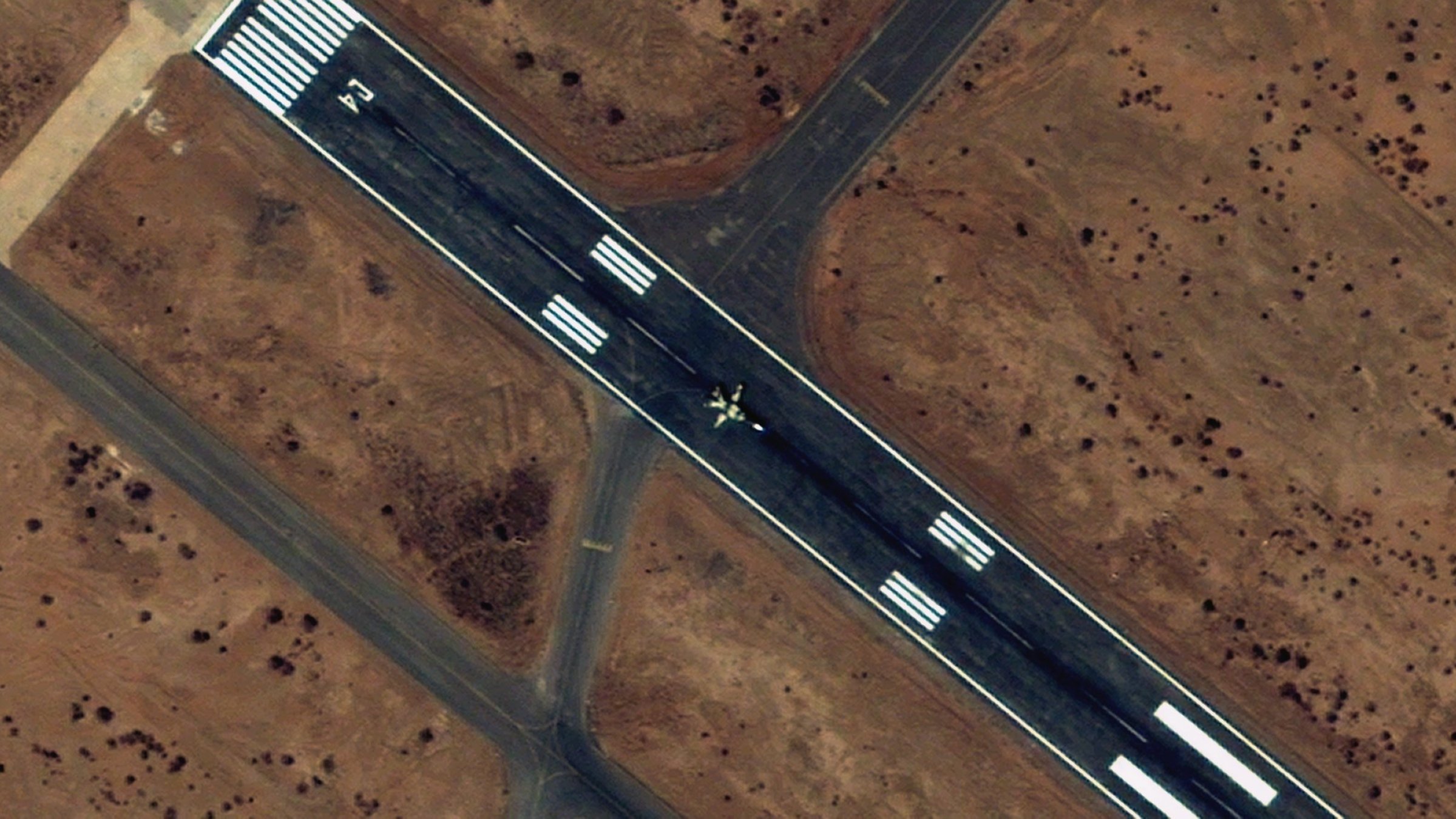A satellite view of the Wadi Seidna air base, one of the Sudanese army&#039;s largest military hubs in Omdurman, northwest of capital Khartoum, Sudan.