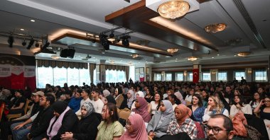 Students attend the Türkiye Scholarships Welcome Program organized by Turks Abroad and Related Communities, Ankara, Türkiye, Feb. 25, 2025. (AA Photo})